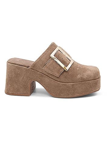 Chocolat Blu Women's Haze Buckle Mule in Toffee Suede (view 1)
