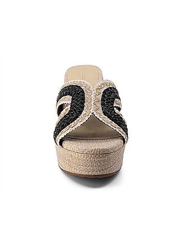 Chocolat Blu Women's Gen Platform Sandal in Black Raffia (view 2)