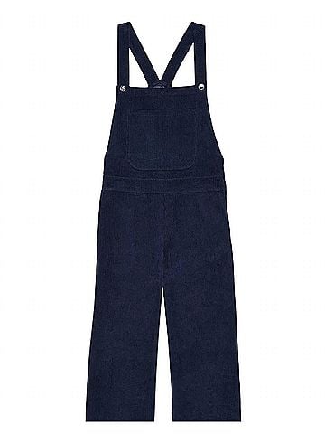 DONNI Women's Cord Overall in Navy (view 1)