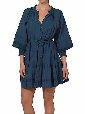 Cleobella Meadow Mini Dress in Navy (view 2)