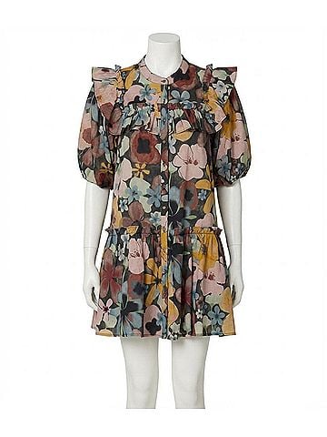Cleobella Tatiana Mini Dress in Foraged Violets (view 1)