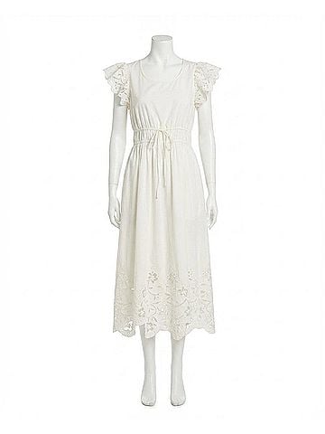 Cleobella Allegra Midi Dress in Ivory (view 1)