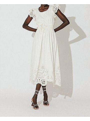 Cleobella Allegra Midi Dress in Ivory (view 2)