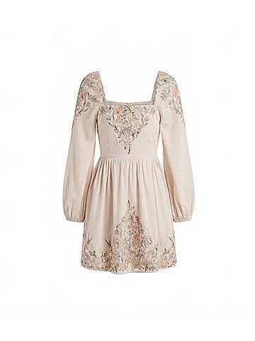 Cleobella Greer Mini Dress in Cream (view 2)