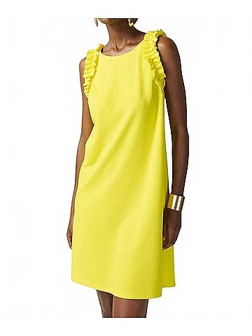 Joseph Ribkoff Sleeveless Casual Shift Dress in Yellow (view 2)