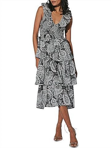 Cleobella Lucy Midi Dress in Geo Print (view 2)