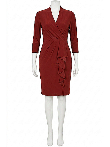 Joseph Ribkoff Casual Midi Dress in Cayene (view 1)