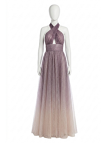 Mac Duggal Glitter Halter Ballgown Gown in Charcoal Ombre (view 1)
