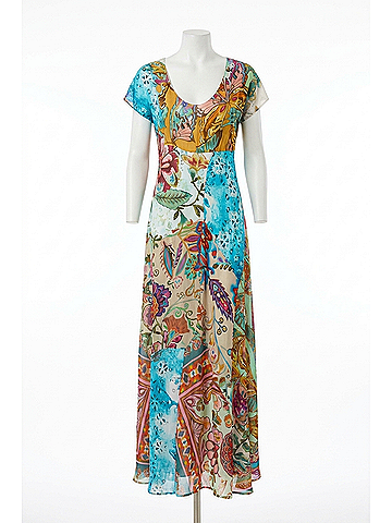 Johnny Was Patchwork Dress in Gillian Mix (view 1)