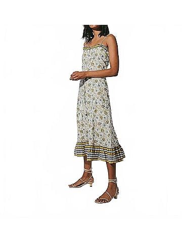 Cleobella Mae Midi Dress in Floral Polka Block Print (view 2)