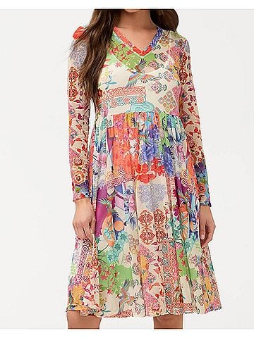 Johnny Was Mesh Tier Slip Midi Dress in Mcdreamer (view 2)