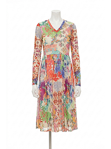 Johnny Was Mesh Tier Slip Midi Dress in Mcdreamer (view 1)