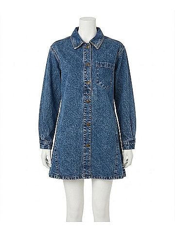 Steve Madden Edith Denim Dress in Blue (view 1)
