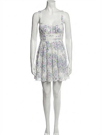 For Love & Lemons Loretta Mini Dress in Ivory (view 1)