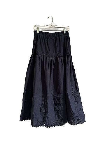 Quince Tiered Cotton Poplin Pintuck Maxi Skirt Casual Skirt (view 1)