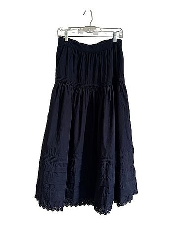Quince Tiered Cotton Poplin Pintuck Maxi Skirt Casual Skirt (view 2)