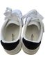 Project Cloud 100% Leather Stripes Solid White Black Sneakers Size 6 - photo 4