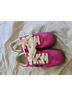 Project Cloud 100% Leather Solid Stripes Pink Green Sneakers Size 6 - photo 5