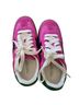 Project Cloud 100% Leather Solid Stripes Pink Green Sneakers Size 6 - photo 4