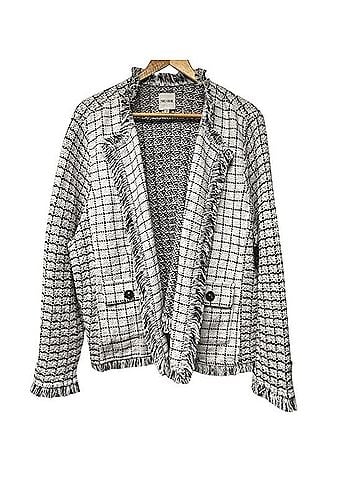Nic + Zoe Grid Fringe Mix Knit Jacket Jacket (view 1)