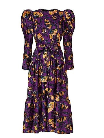 DELFI COLLECTIVE DELFI Collective purple Taylor puff sleeve  Cocktail Dress (view 1)