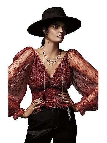 Anthropologie Anthropology  Long Sleeve Blouse (view 1)