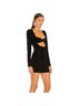 DUNDAS Animal Print Black Cocktail Dress Size M - photo 1