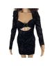 DUNDAS Animal Print Black Cocktail Dress Size M - photo 2