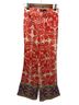Zara Print Red Purple Casual Pants Size S - photo 2