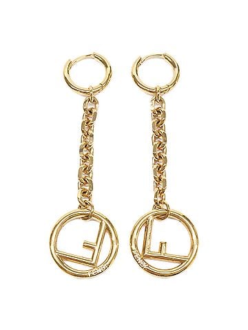 Fendi FENDI 1A0920 F is Fendi Chain Earrings, Gold Color, Women's (view 1)