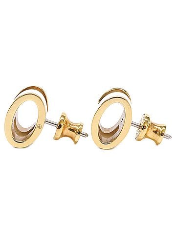 Hermès HERMES Pop H Earrings, White Gold, Women's (view 2)