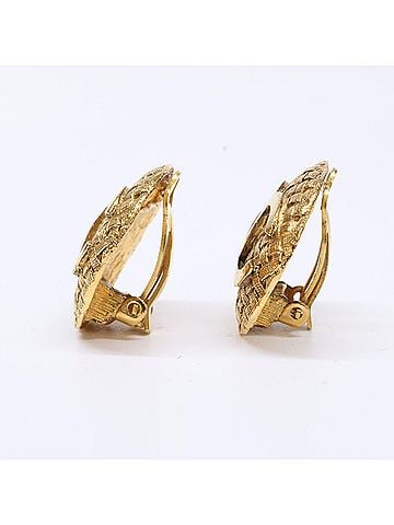 Chanel CHANEL 2912 Coco Mark Circle Earrings, Gold, Women's (view 2)