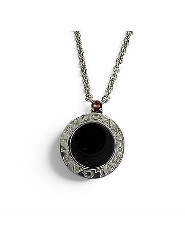 Bvlgari BVLGARI B.zero1 Save the Children Charity Necklace, 925 Sterling Silver, Onyx, Made in Italy, Weight 7.8g, Women's, Comes with Box (view 1)