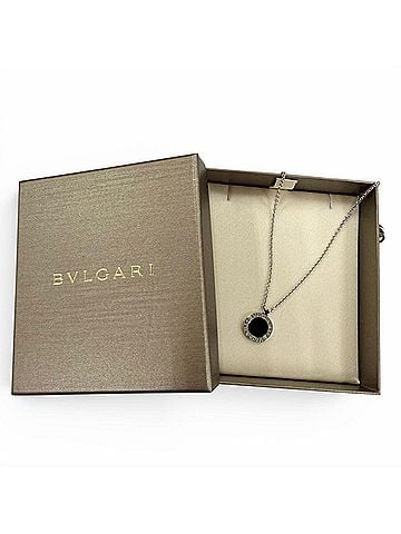 Bvlgari BVLGARI B.zero1 Save the Children Charity Necklace, 925 Sterling Silver, Onyx, Made in Italy, Weight 7.8g, Women's, Comes with Box (view 2)