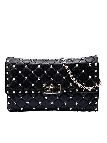 Valentino Nappa Rockstud Spike Wallet On Chain (view 1)