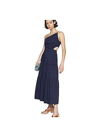 Milly One Shoulder Cutout Dress Casual Dress (view 2)