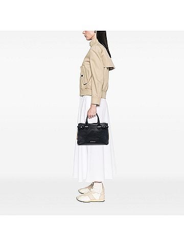 Burberry Small House Check and Leather Banner Satchel (view 2)