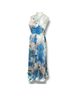 AaKaa 100% Polyester Paisley Blue Tan Red Casual Dress Size L - photo 7