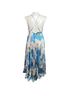 AaKaa 100% Polyester Paisley Blue Tan Red Casual Dress Size L - photo 2