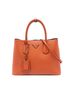 Prada 100% Leather Orange Medium Saffiano Cuir Double Handle Satchel One size - photo 1