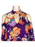 Everly 100% Polyester Floral Purple Orange Casual Dress Size S - photo 7