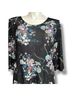 Lbisse Floral Blue Red White Black Casual Dress Size 2X - photo 3