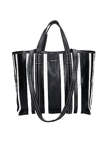 Balenciaga BALENCIAGA 671409 Barbes Medium Shopper Bag Tote Black White Women's (view 1)