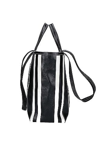 Balenciaga BALENCIAGA 671409 Barbes Medium Shopper Bag Tote Black White Women's (view 2)