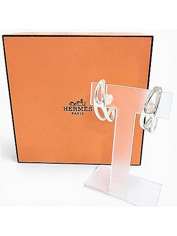 Hermès HERMES Chaine d'Ancre Punk Earrings, Pair, 925 Sterling Silver, Made in France, Weight 10.27g, Women's, Comes with Box, Highly Recommended! (view 2)