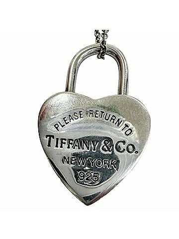 Tiffany & Co. TIFFANY&Co. Tiffany & Co. Return to Heart Lock Necklace, 925 Sterling Silver Pendant, Weight 13.0g, Women's. (view 1)