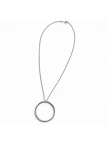 Tiffany & Co. TIFFANY&Co. Tiffany Vintage Paloma Picasso Circle Necklace 925 Silver Pendant, Weight 2.8g, Women's (view 2)