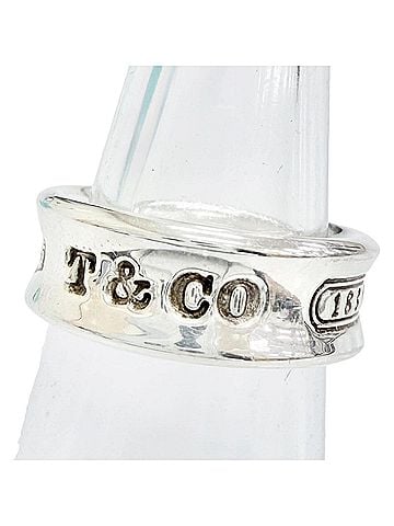 Tiffany & Co. TIFFANY&Co. Tiffany 1837 Narrow Ring, Medium Size, 925 Sterling Silver, Weight 7.3g, Current Model, Women's, Comes with Storage Bag, Highly Recommended! (view 1)
