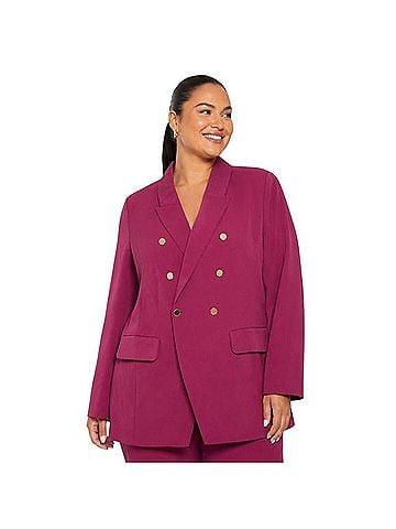 ELOQUII Elements Fitted Angular Blazer Blazer (view 1)