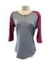 Smartwool 100% Merino Gray Burgundy 3/4 Sleeve Button-Down Shirt Size XL - photo 1